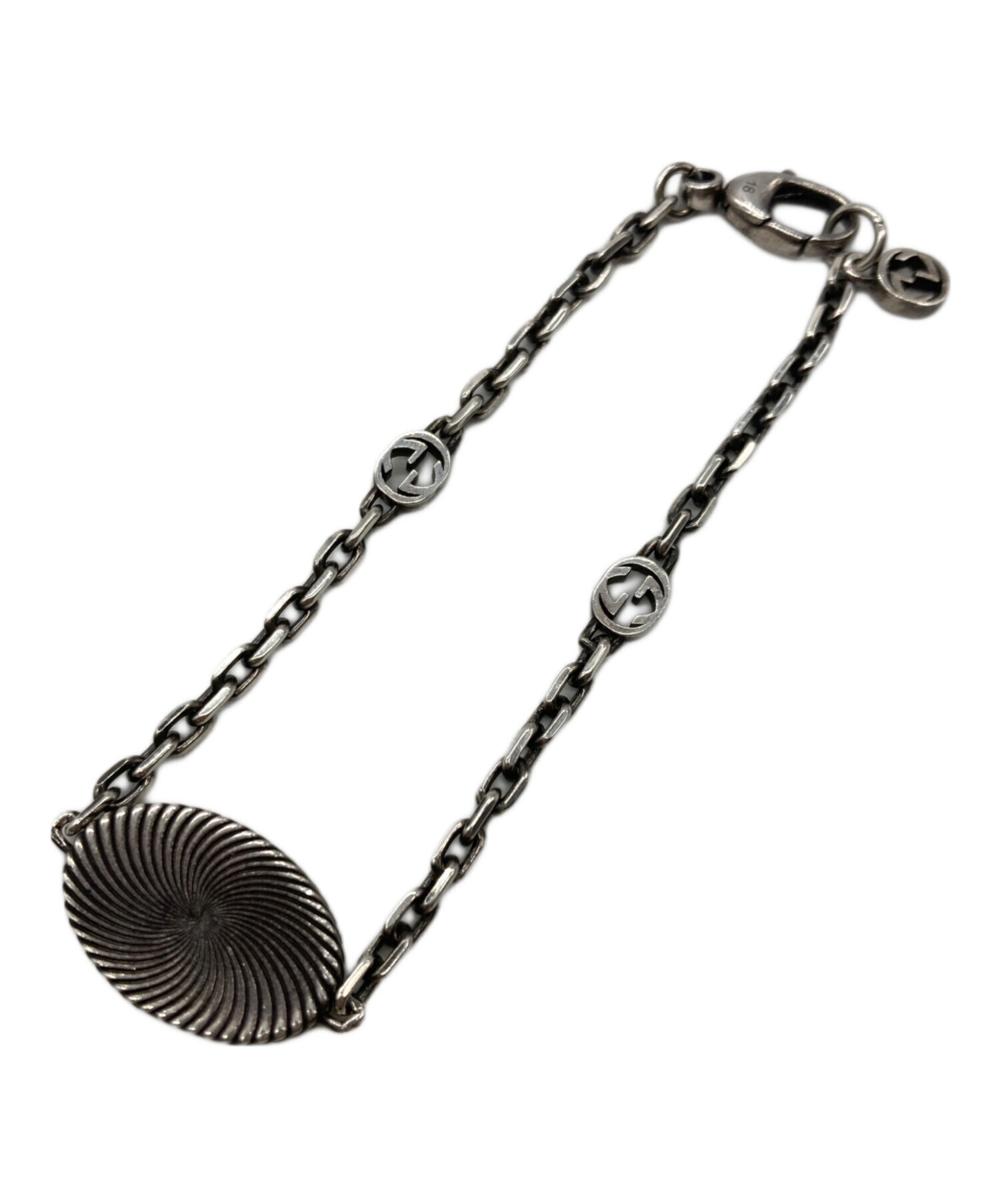 Gucci グッチ ダブルg ブレスレット バングル シルバー GUCCI - GUCCI グッチ ダブルG フラワー ブレスレット バングル