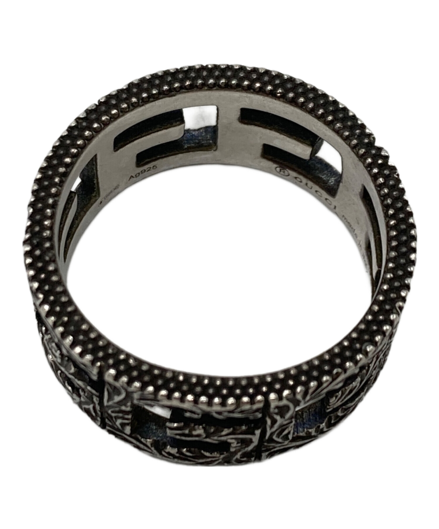 中古・古着通販】GUCCI (グッチ) アラベスクスクエアGリング シルバー