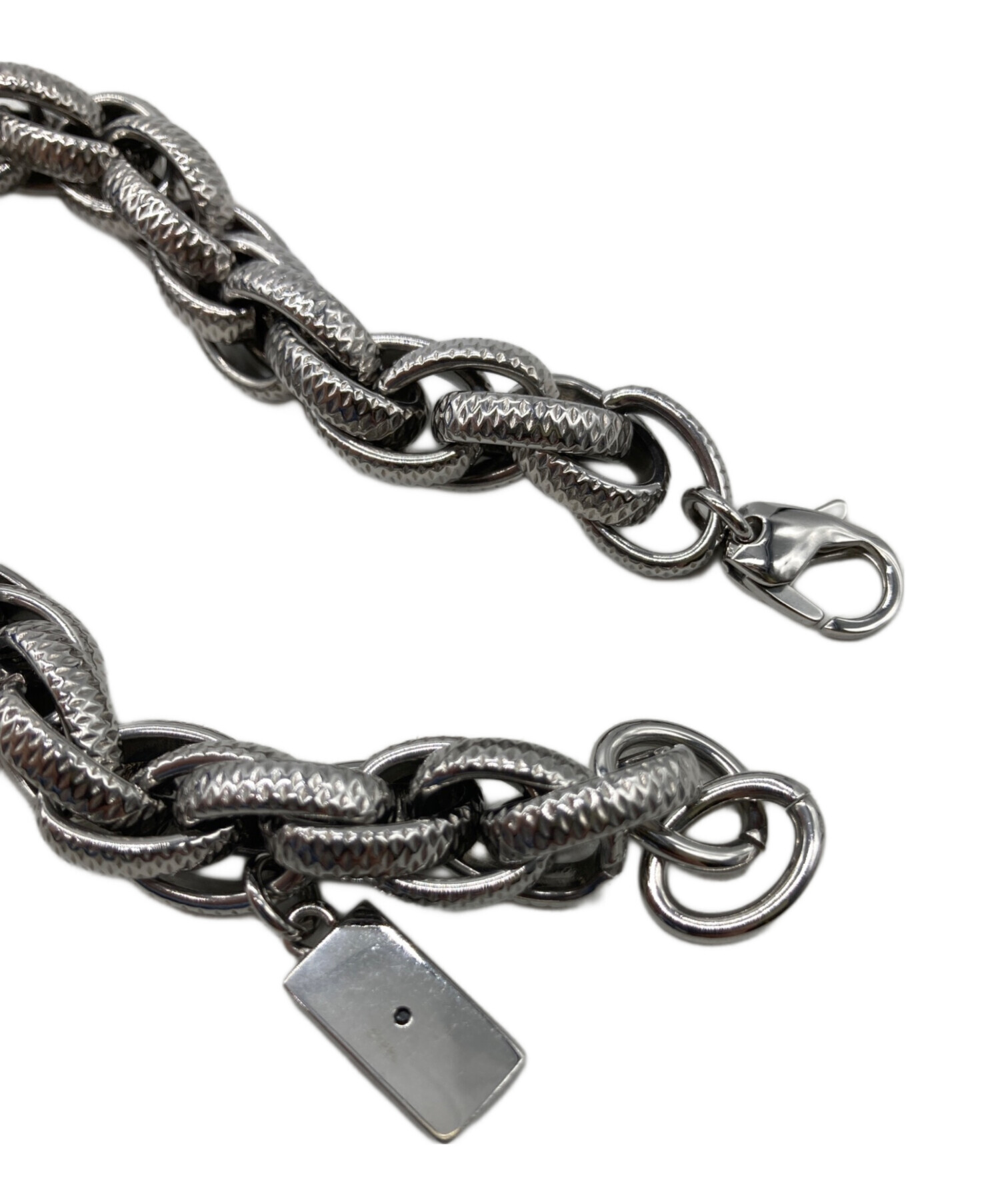 DIESEL ディーゼル　シルバーチェーンブレスレット（中古）　＊最終値下げ＊ 中古・古着通販】DIESEL (ディーゼル) チェーンブレスレット シルバー