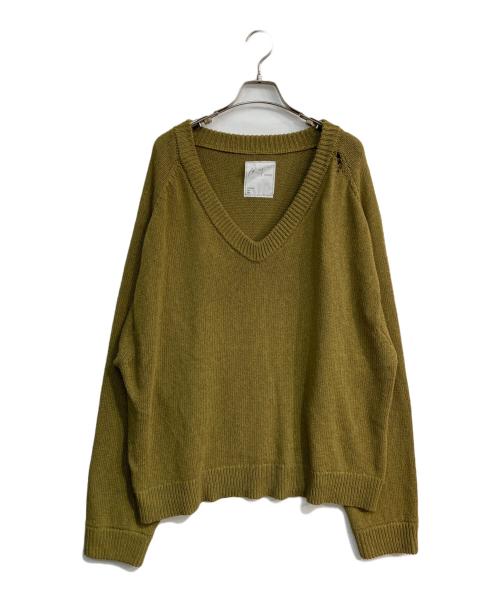 トップス ANCELLM UV NECK KNIT (LIME) UV NECK KNIT(LIME) – ANCELLM