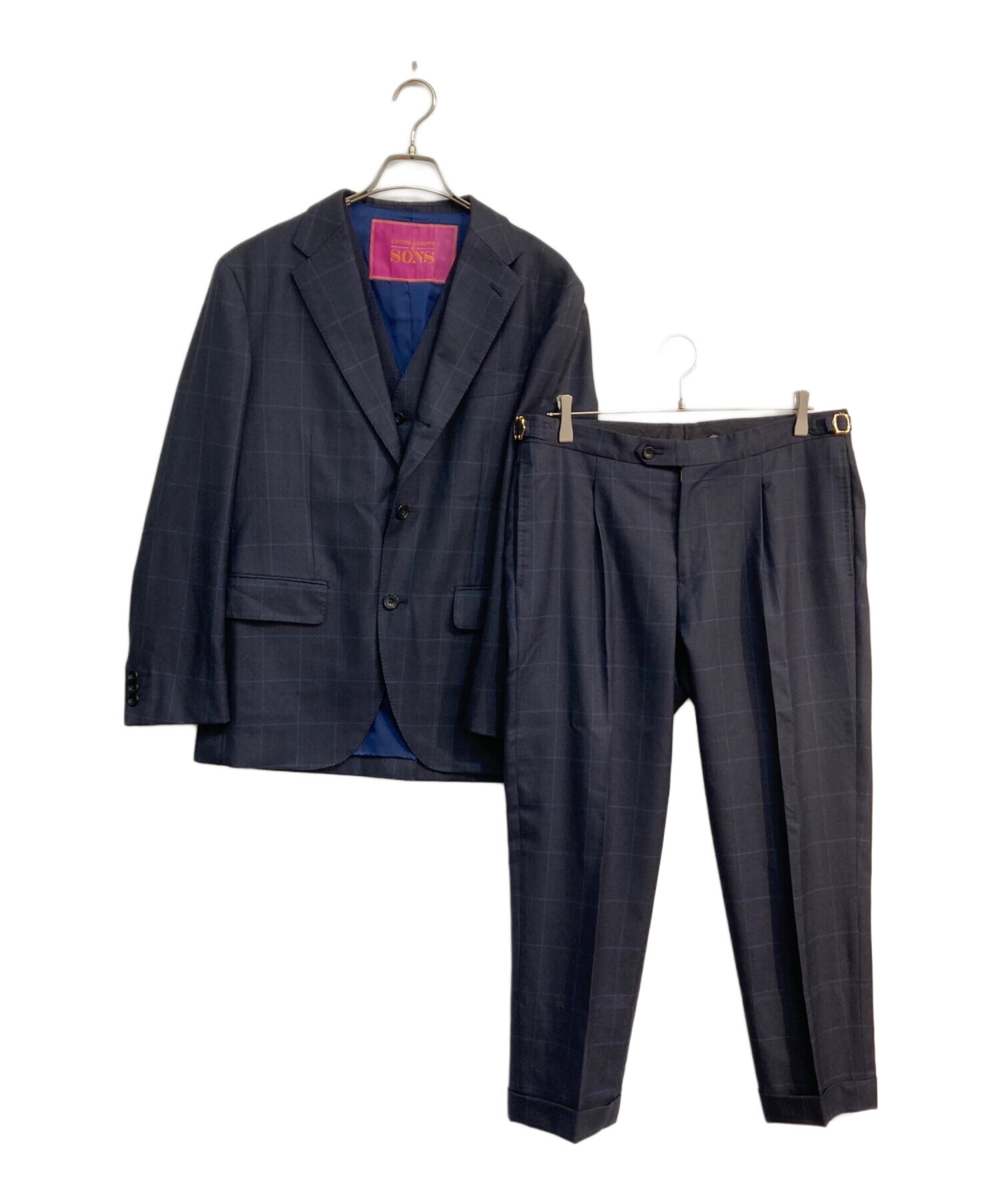 ユナイテッドアローズ UNITED ARROWS 3ピース スーツ Lサイズ相当 