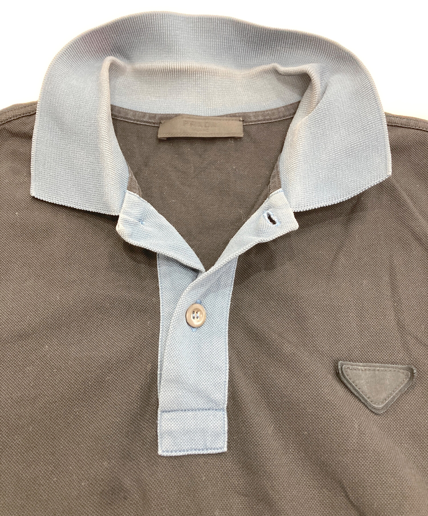 中古・古着通販】PRADA (プラダ) ポロシャツ ブラック サイズ:S