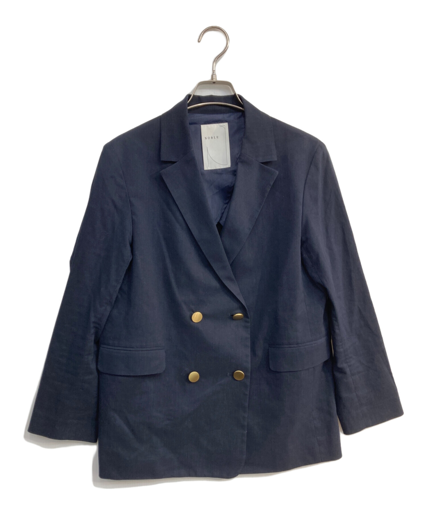 中古・古着通販】Noble (ノーブル) 麻ストレッチピークドラペルダブル