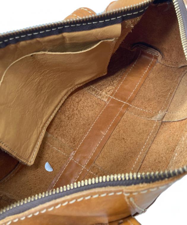 中古・古着通販】Herz (ヘルツ) レザーミニボストンバッグ ブラウン