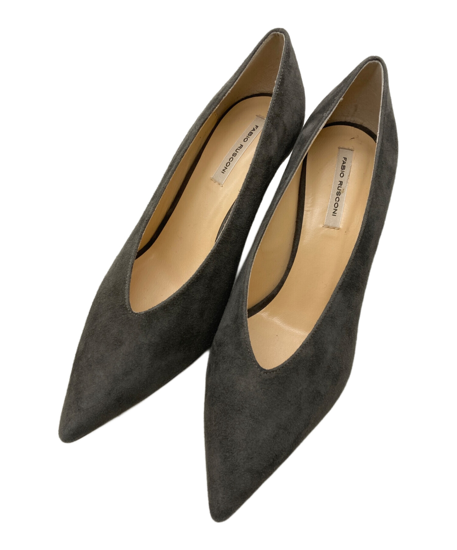最終値引【新品未使用】FABIO RUSCONI のスエードパンプス 中古・古着通販】FABIO RUSCONI (ファビオルスコーニ) スウェード