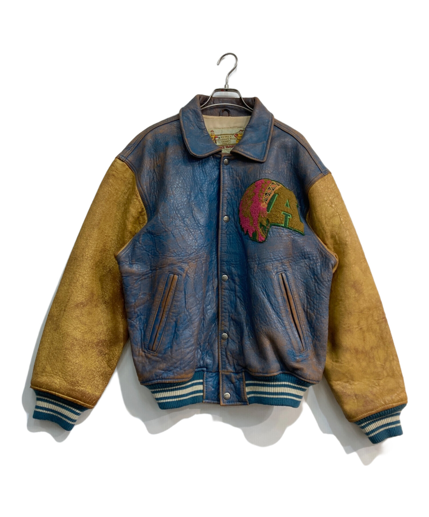 メルヴィンス アヴィレックス レザー スタジャン ブルゾン L S3072 MLVINCE メルヴィンス AVIREX LEATHER JACKET アヴィレックス