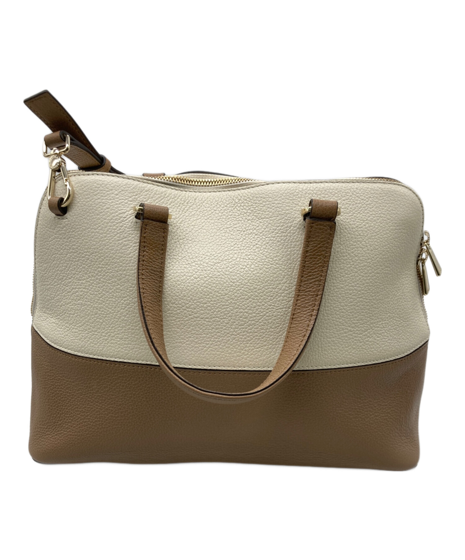中古・古着通販】FURLA (フルラ) バイカラー2WAYバッグ アイボリー 