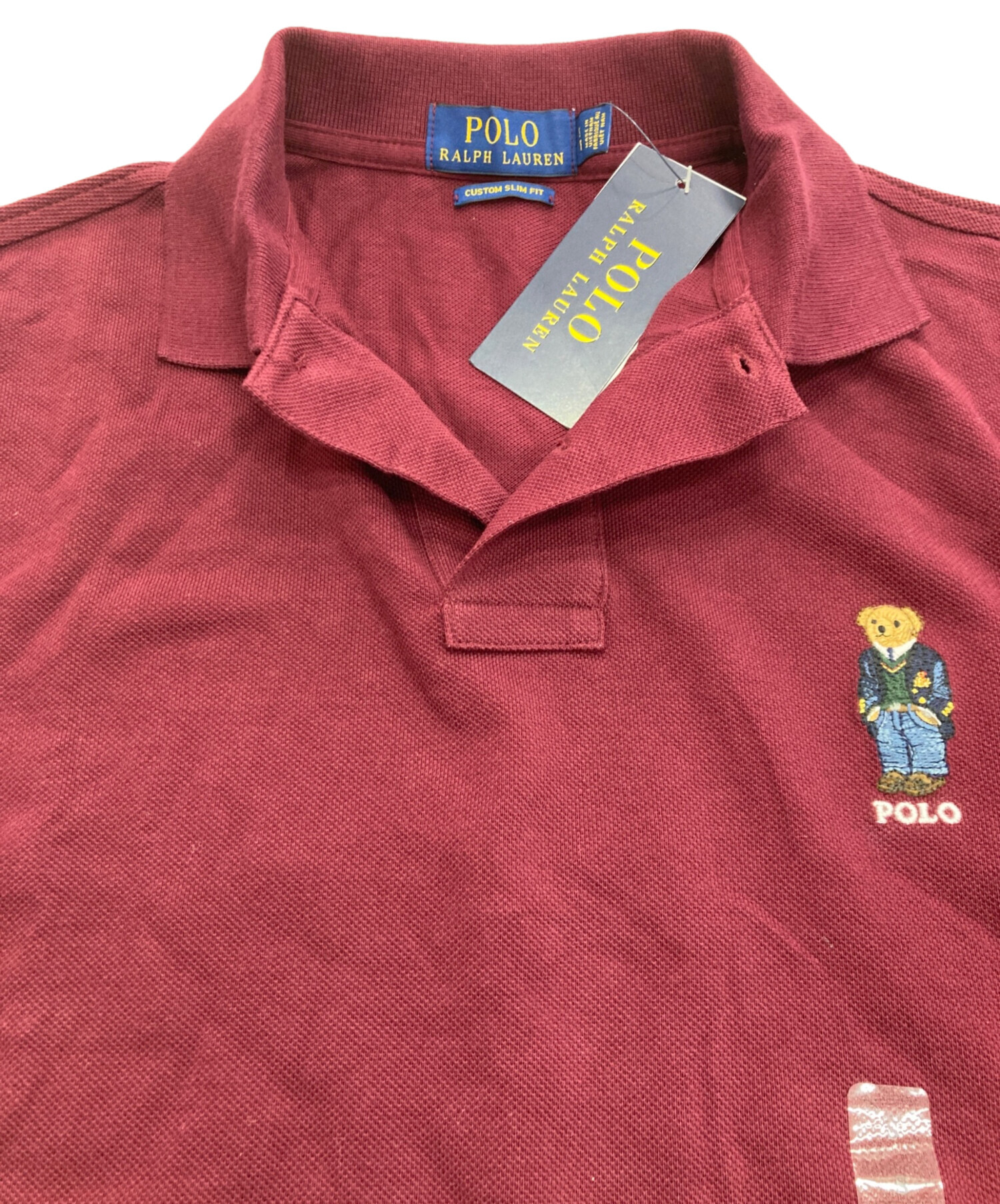 【美品】POLO RALPH LAUREN ポロベア刺繍 ポロシャツ ボルドー 中古・古着通販】POLO RALPH LAUREN (ポロ・ラルフローレン) ポロベア