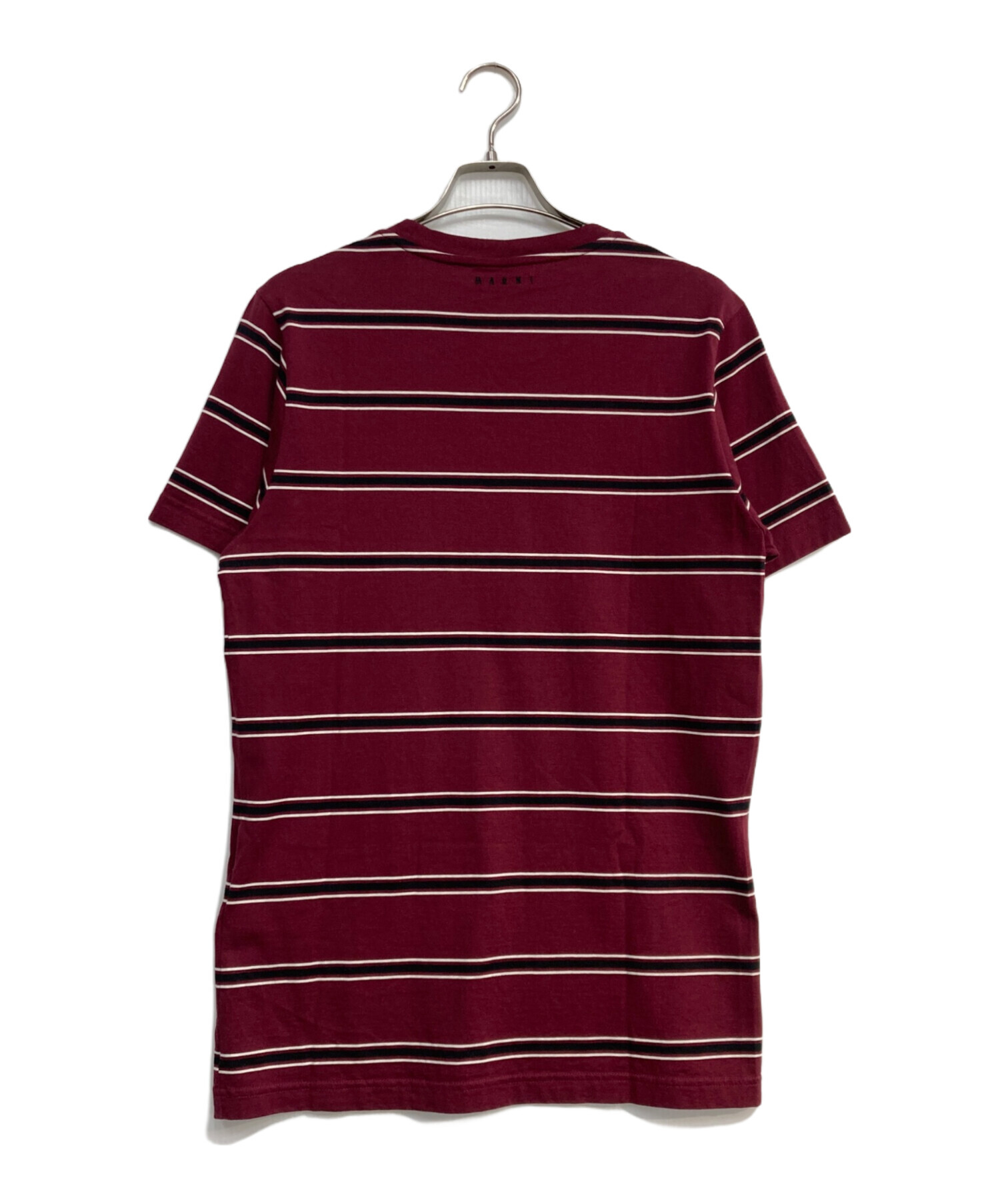 MARNI マルニ ブラウス S 赤 【古着】【中古】【送料無料】 中古・古着通販】MARNI (マルニ) ボーダーTシャツ ボルドー サイズ:48