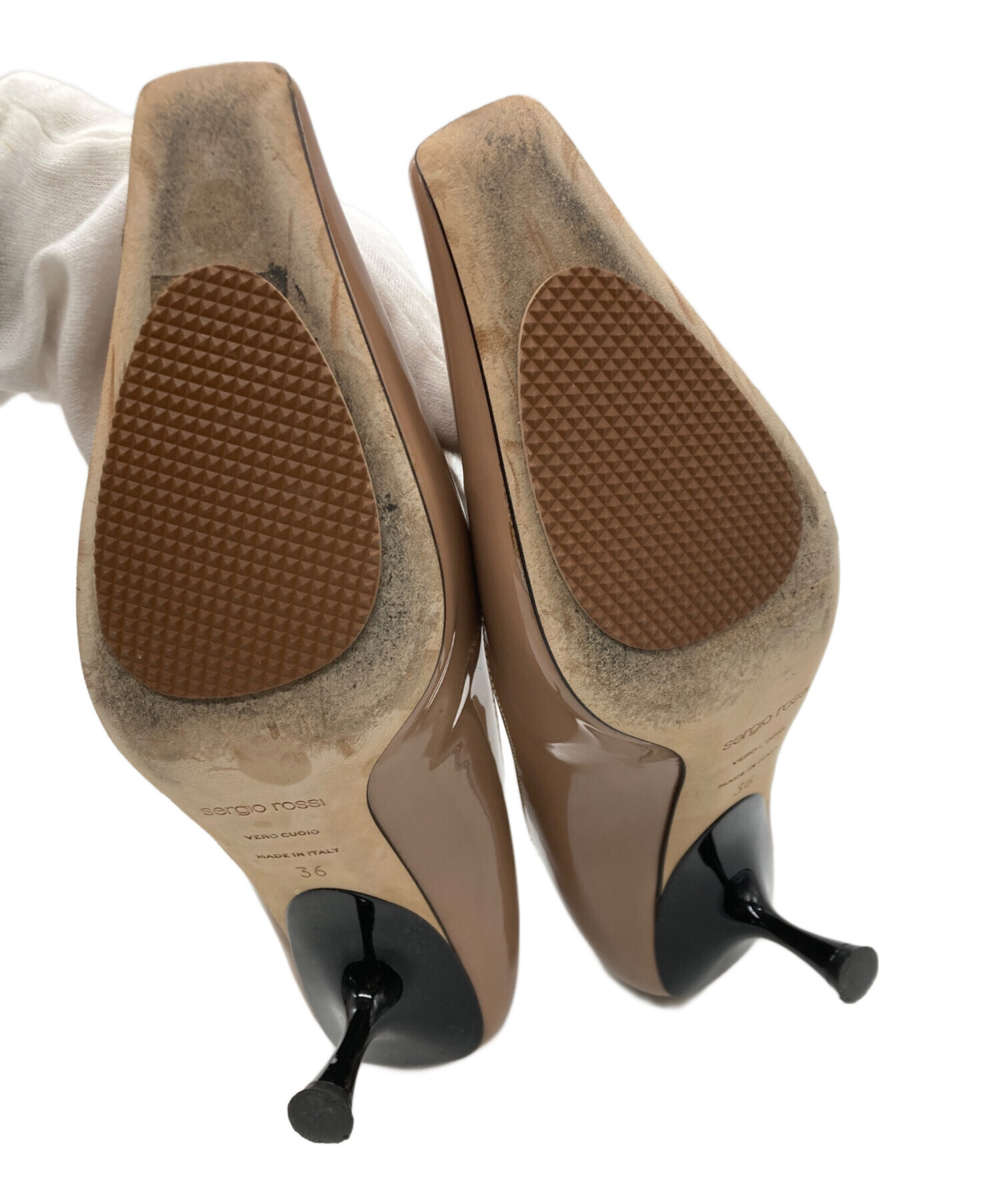 中古・古着通販】sergio rossi (セルジオロッシ) パテントスクエア