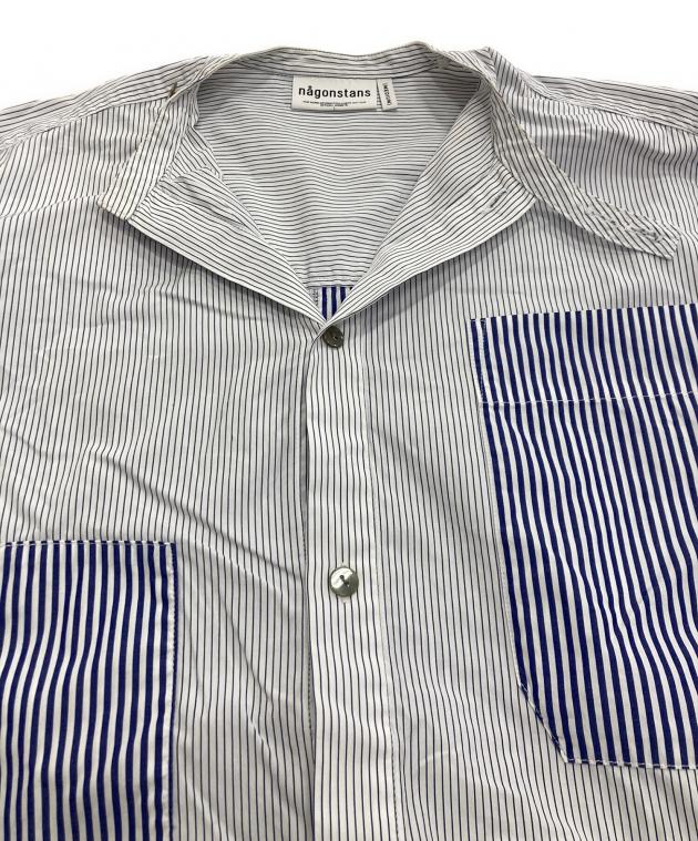 中古・古着通販】nagonstans (ナゴンスタンス) バンドカラーストライプ 