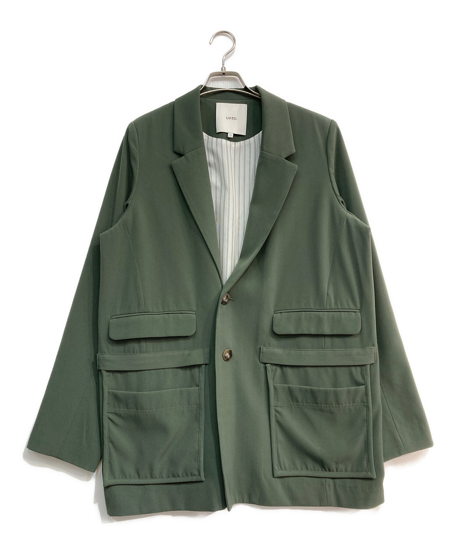 UN3D グリーン テーラードジャケット 38 UN3D グリーン テーラード