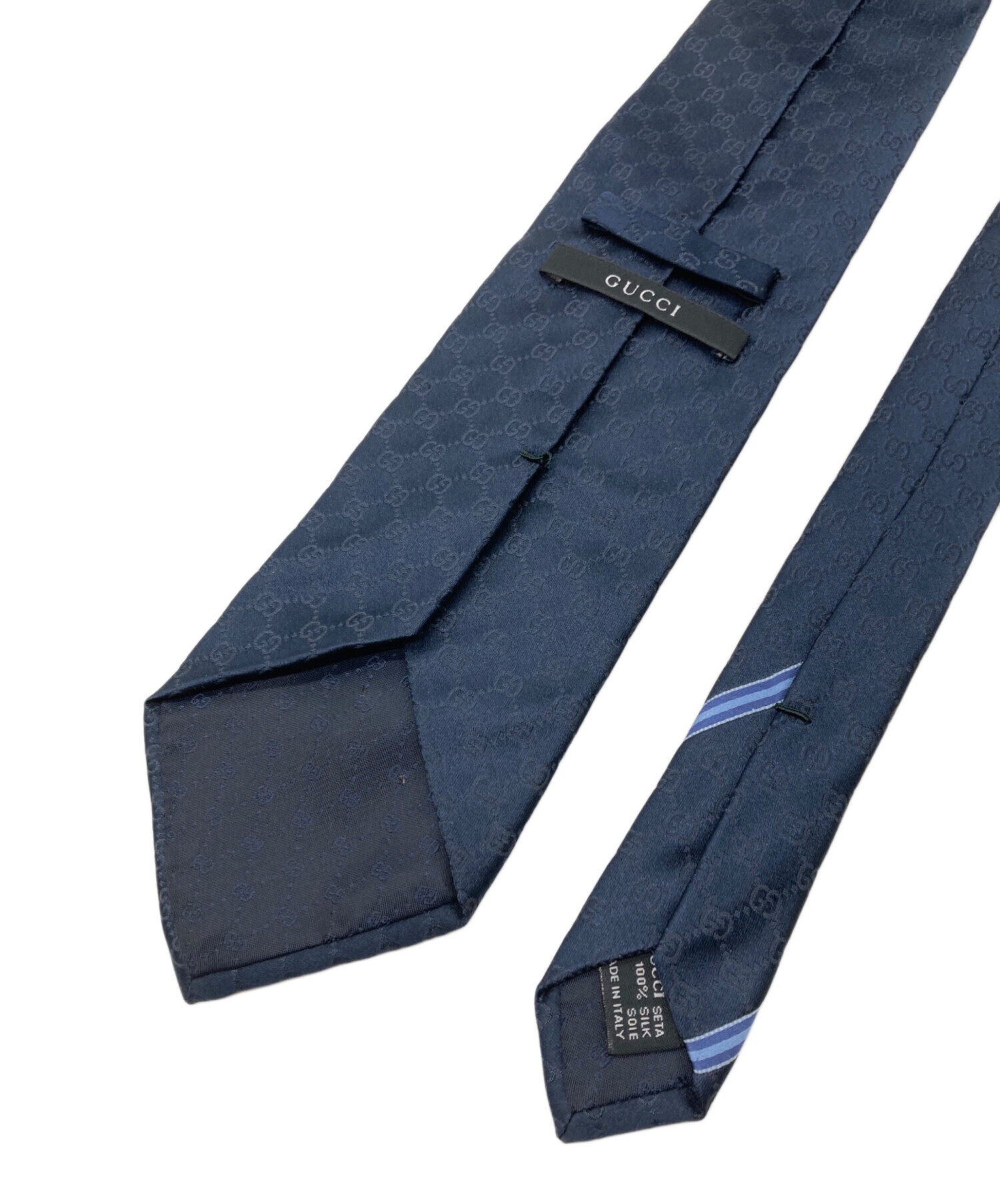 中古・古着通販】GUCCI (グッチ) GGロゴパターン シルクネクタイ