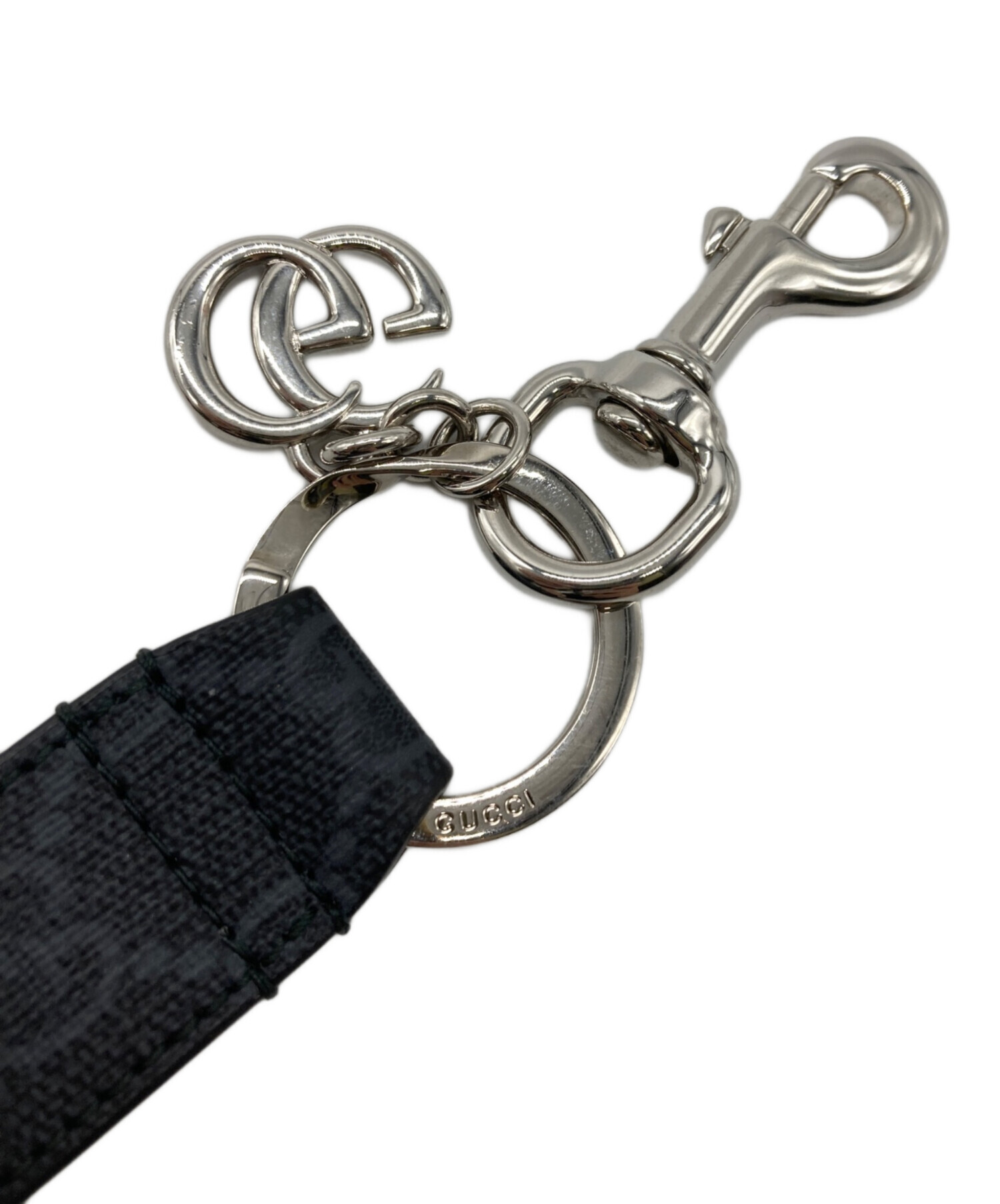 中古・古着通販】GUCCI (グッチ) ダブルG GG キーチェーン ブラック