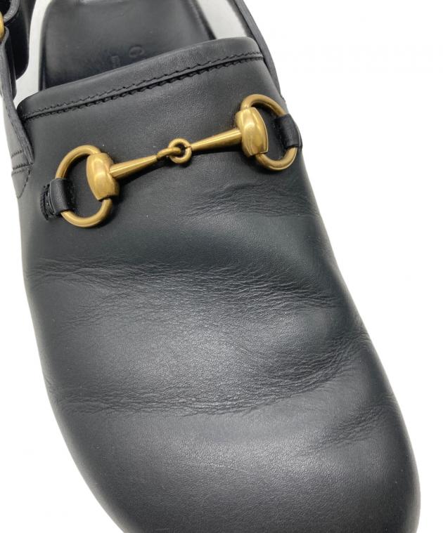 新品未使用☆グッチ　ミュ－ル ☆ ホースビット・ラファイアオープントゥミュ－ル 新品未使用☆グッチ ミュ－ル ☆ ホースビット・ラファイアオープン