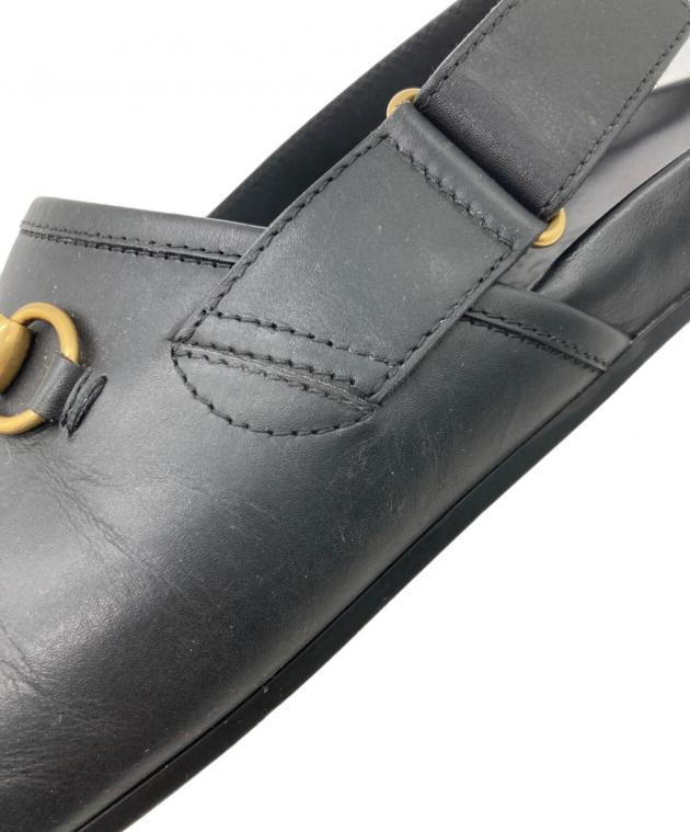 中古・古着通販】GUCCI (グッチ) ホースビットレザーサンダル ブラック