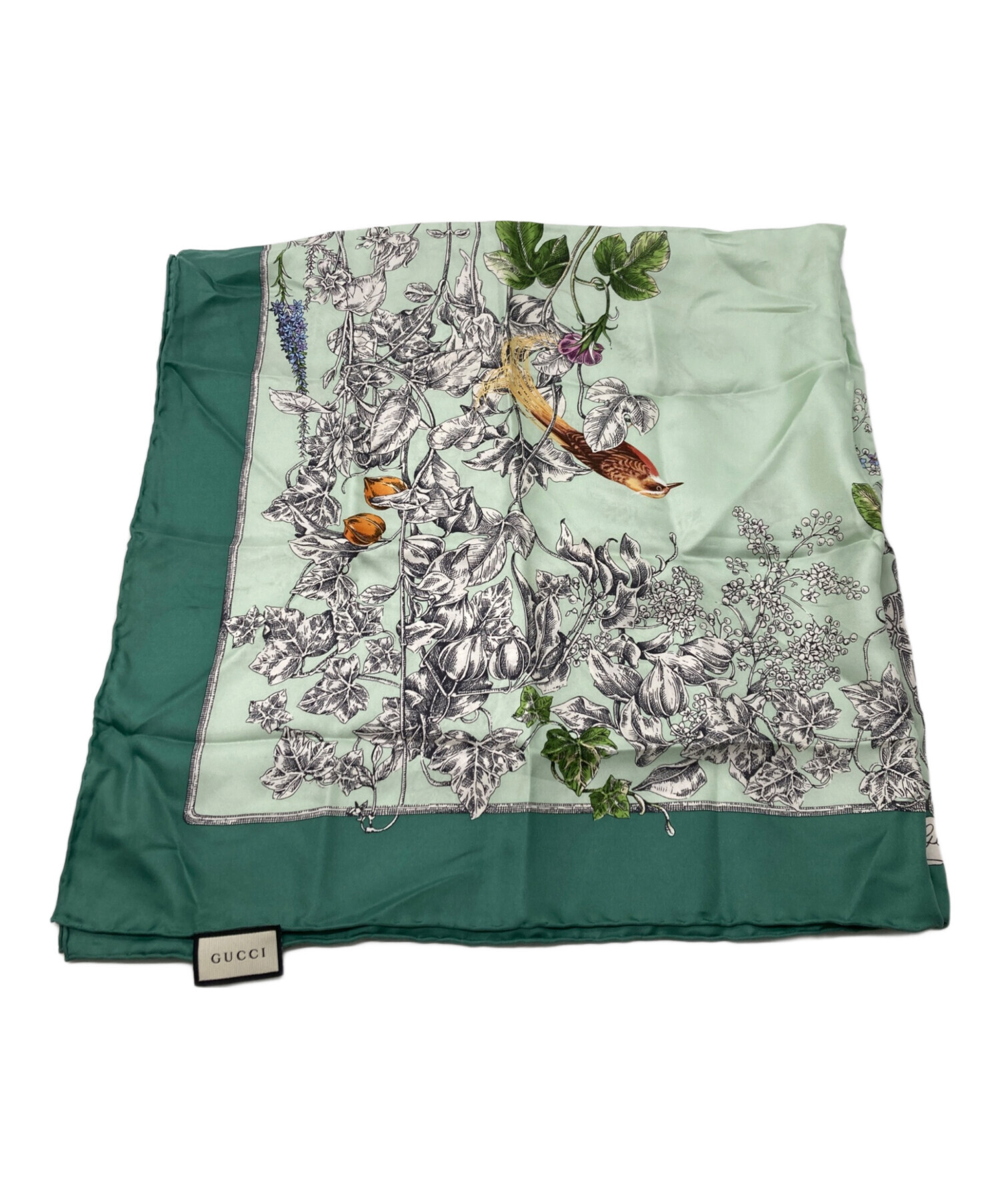 中古・古着通販】GUCCI (グッチ) フローラルプリントシルクスカーフ 