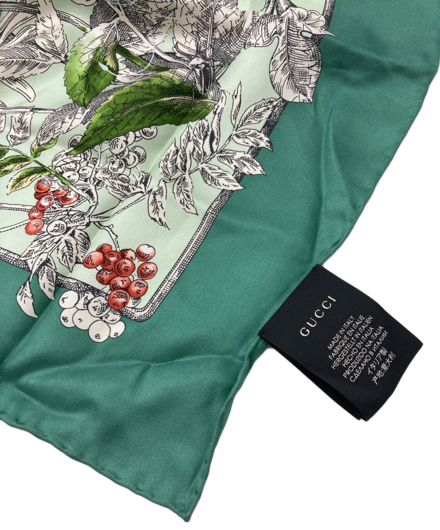 中古・古着通販】GUCCI (グッチ) フローラルプリントシルクスカーフ 