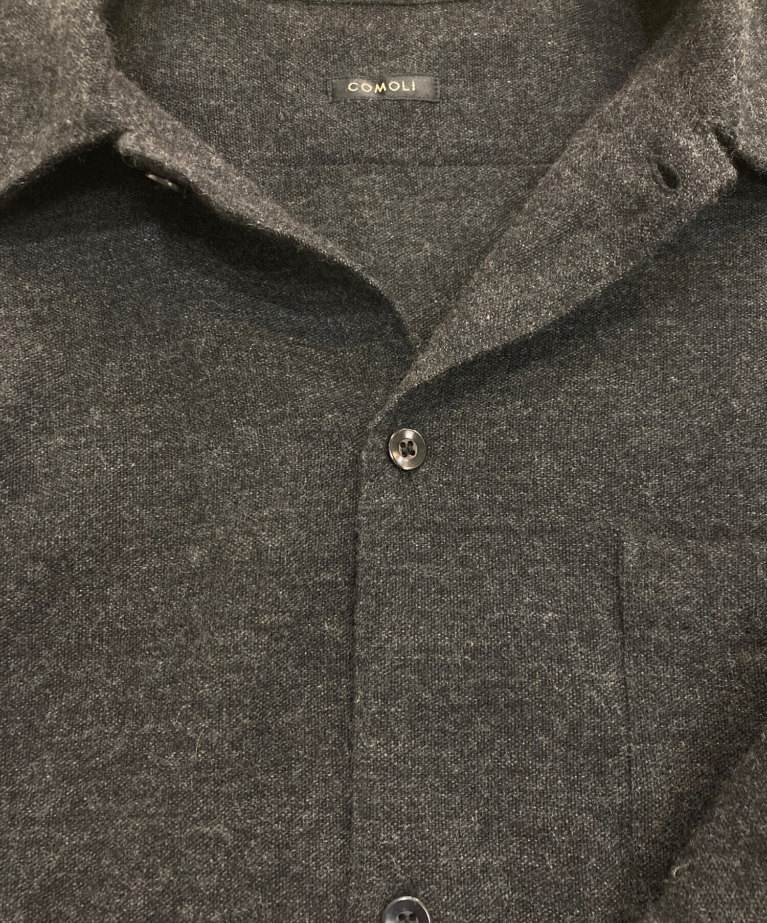 中古・古着通販】COMOLI (コモリ) カシミヤ和紙オープンカラーシャツ