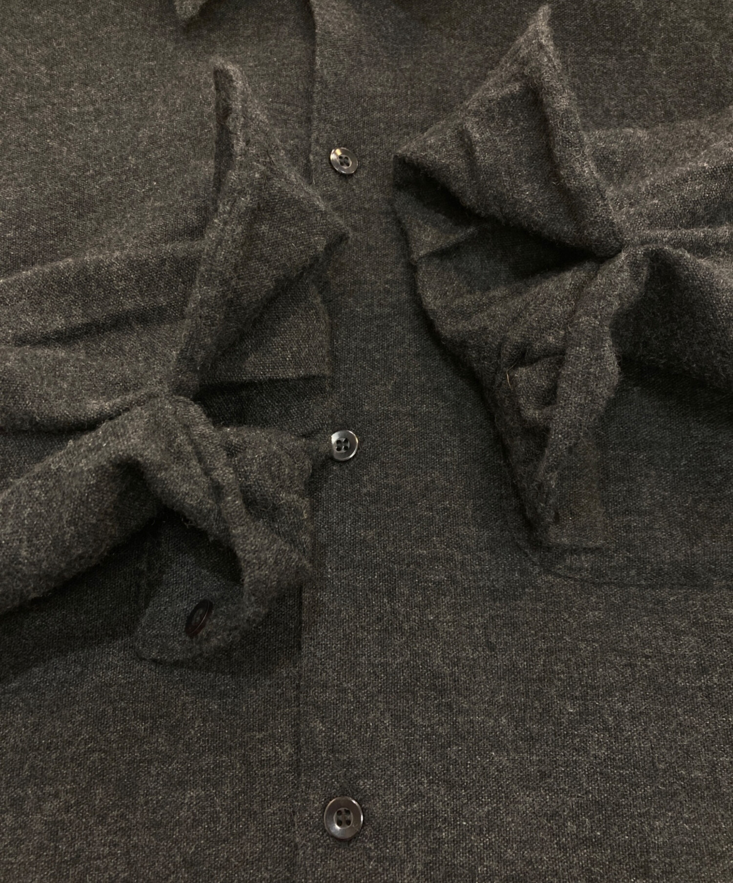 中古・古着通販】COMOLI (コモリ) カシミヤ和紙オープンカラーシャツ