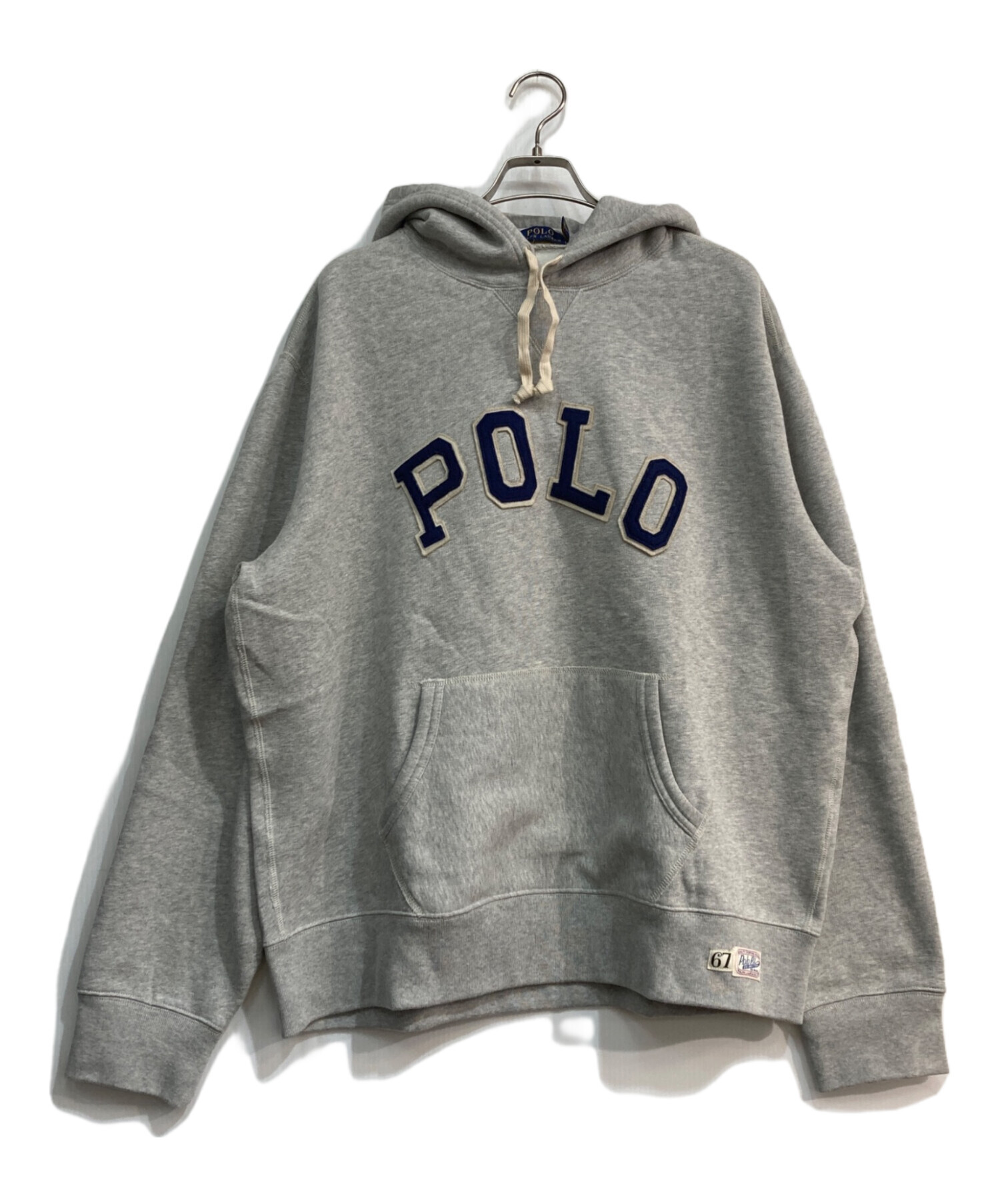 【新品タグ付】Polo RALPHLAUREN ロゴ入りパーカー　グレー　XL 中古・古着通販】POLO RALPH LAUREN (ポロ・ラルフローレン) POLOロゴ