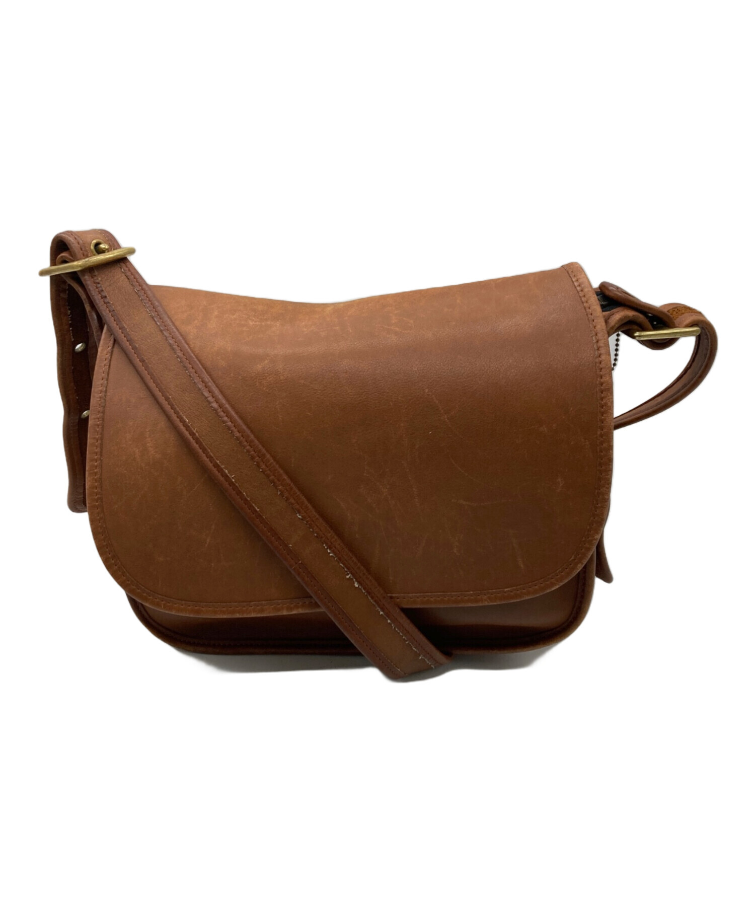 中古・古着通販COACH (コーチ) レザーショルダーバッグ ブラウン