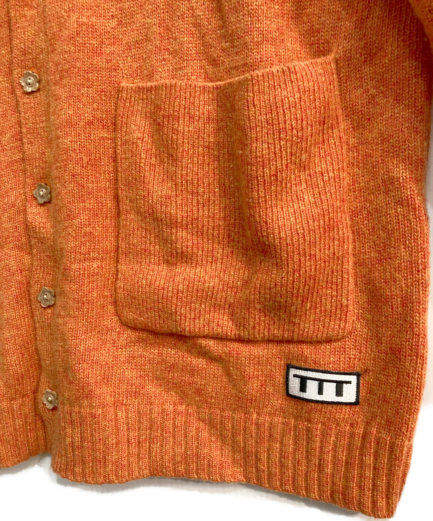 中古・古着通販】TTT MSW (ティー) ニットカーディガン オレンジ