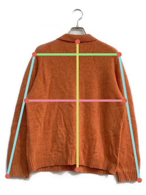 中古・古着通販】TTT MSW (ティー) ニットカーディガン オレンジ