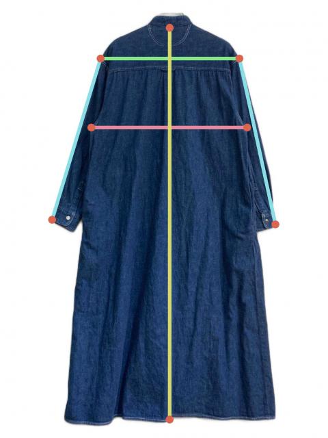 希少品！美品【or slow /オアスロウ】ワンピース　インディゴ 中古・古着通販】orSlow (オアスロウ) デニムワンピース インディゴ