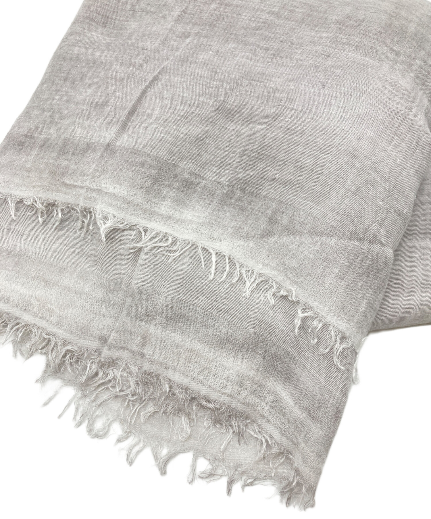 未使用級✨ファリエロサルティ ストール スカーフ ラメ カシミヤ混 ライトグレー 中古・古着通販】Faliero Sarti (ファリエロサルティ) ラメストール