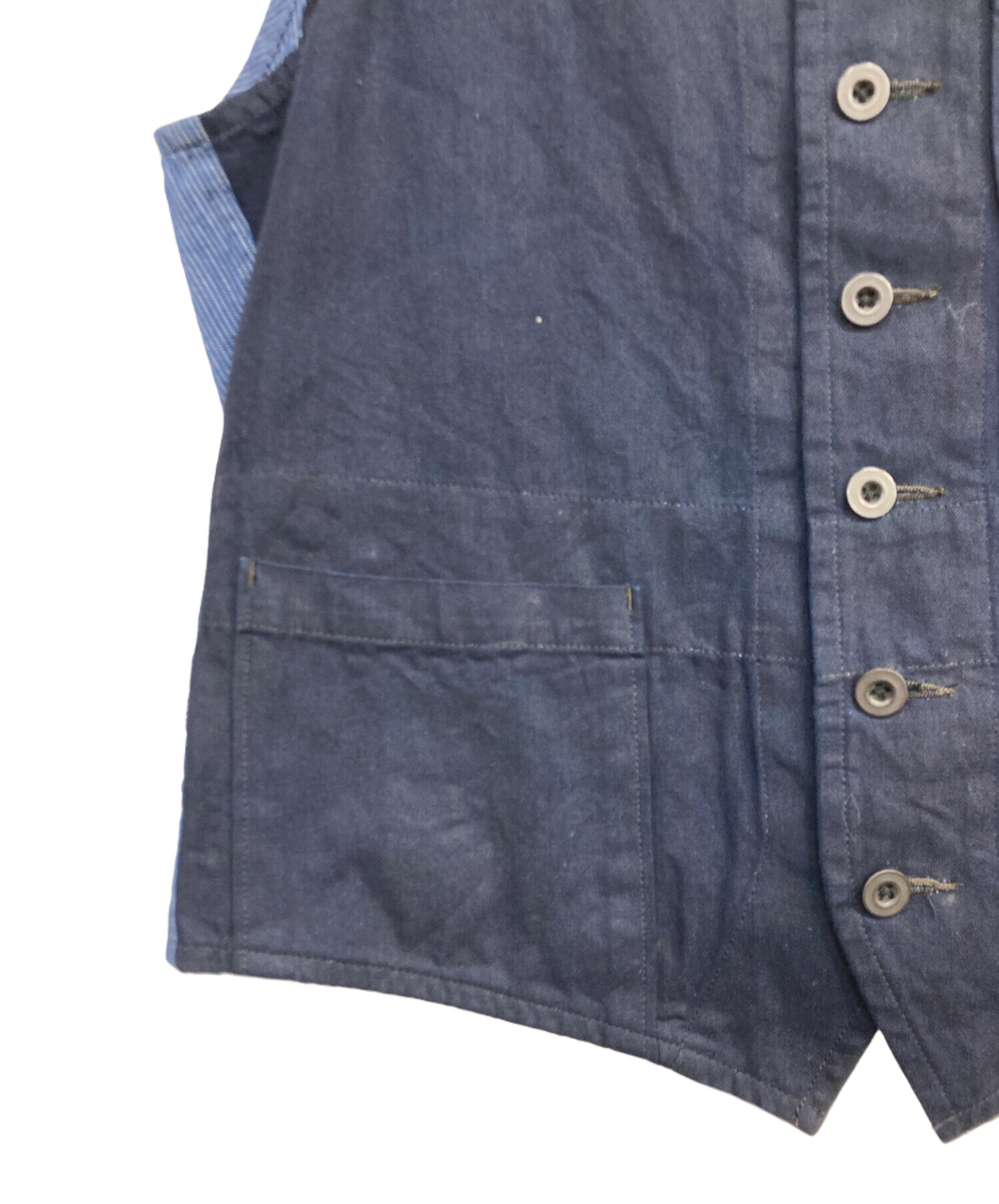 NIGEL CABOURN ナイジェルケーボン ベスト F 紺x黒(ミックス) 【古着】【中古】 中古・古着通販】NIGEL CABOURN (ナイジェルケーボン) HOSPITAL VEST