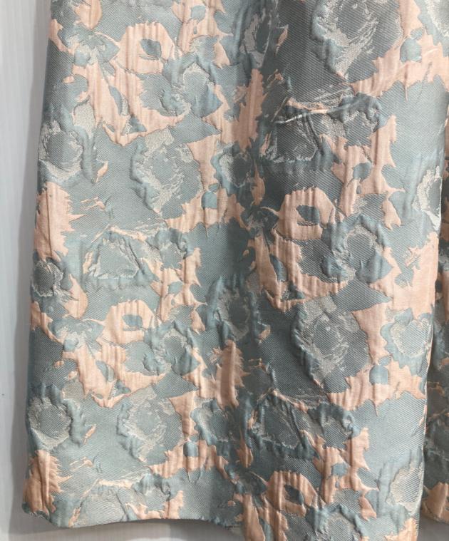 【美品】 ANAYI アナイノースリーブ花柄ジャガードフレアワンピースベルト付 中古・古着通販】ANAYI (アナイ) フラワージャガードタックフレア