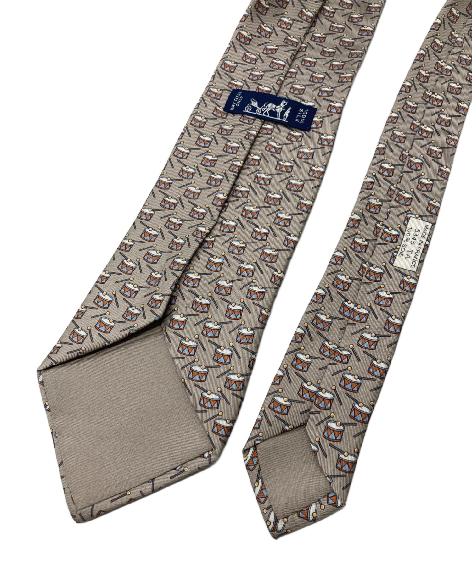 中古・古着通販】HERMES (エルメス) シルクネクタイ グレー サイズ