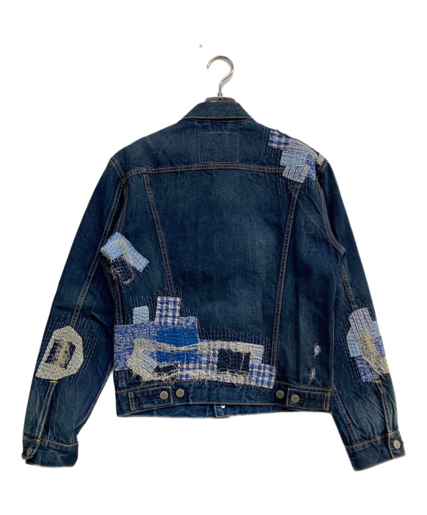 レアusa製 vintage 再構築 リーバイス デニムジャケット パッチワーク 中古・古着通販】LEVI'S (リーバイス) パッチワーク3rdデニム