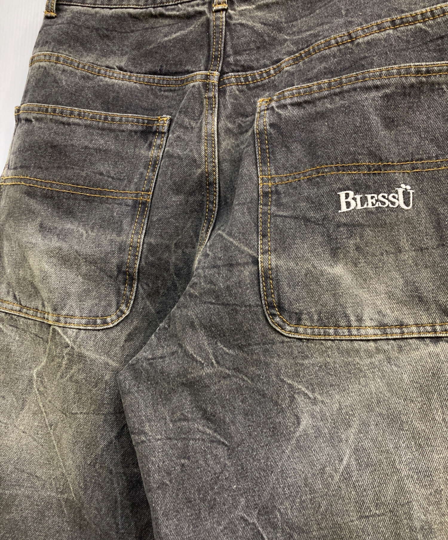 ブレスユー　Bless U baggy デニムパンツ　ダークブラウン BLESS Ü ブレスユー baggy denim pants ダークブラウン かつきくん
