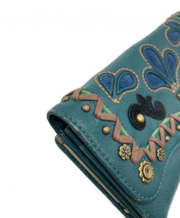 【新品未使用】ANNA SUI アナスイ　ターコイズ　財布　がま口 楽天市場】ANNA SUI アナスイ 財布 がま口 二つ折り ピーコック 二