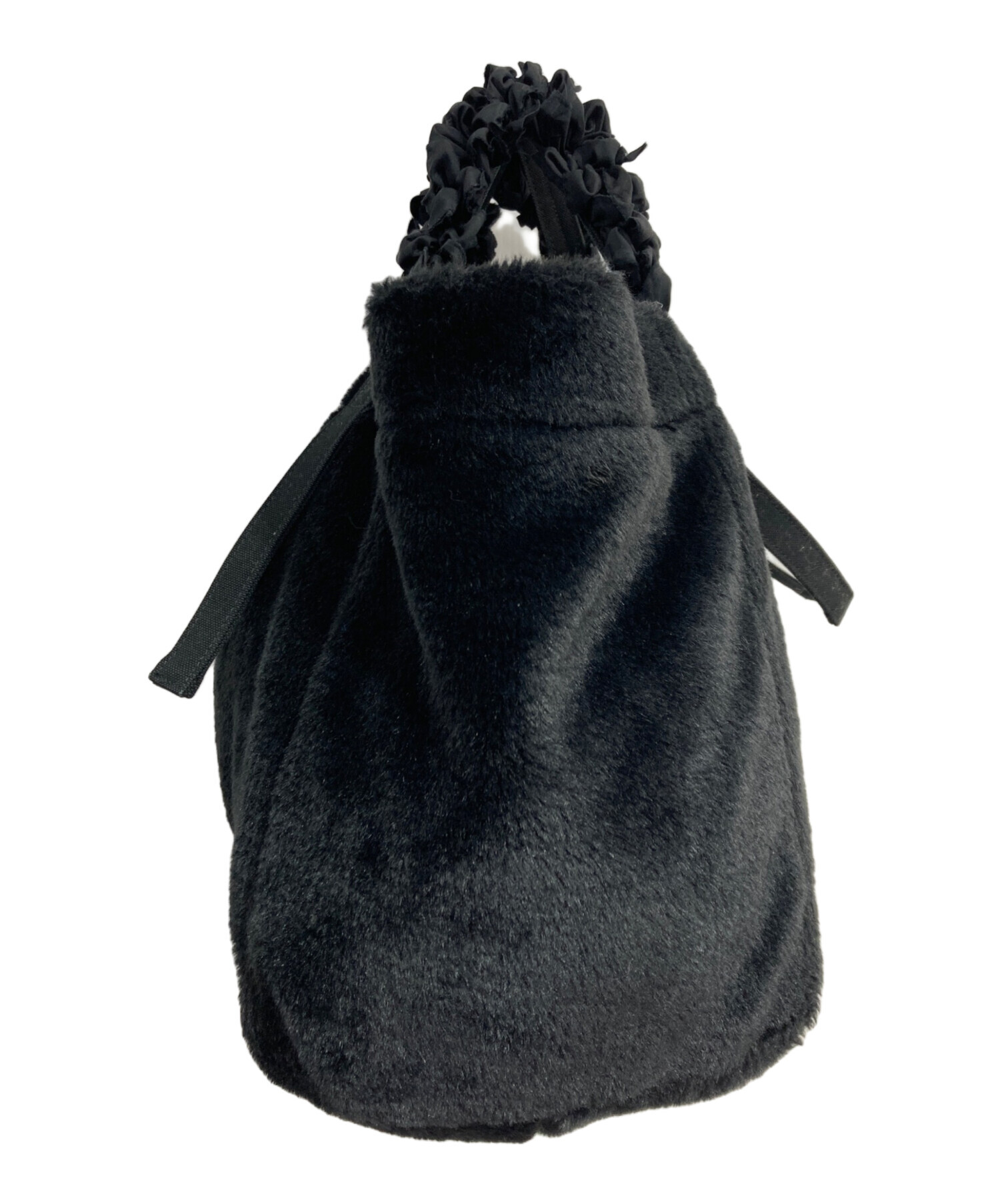 ★新品未使用★ ludlow ラドロー　エレファントプードルバッグ　ブラック ラドロー/トートバッグ/エレファントバッグ/黒/化学繊維×プラスチック