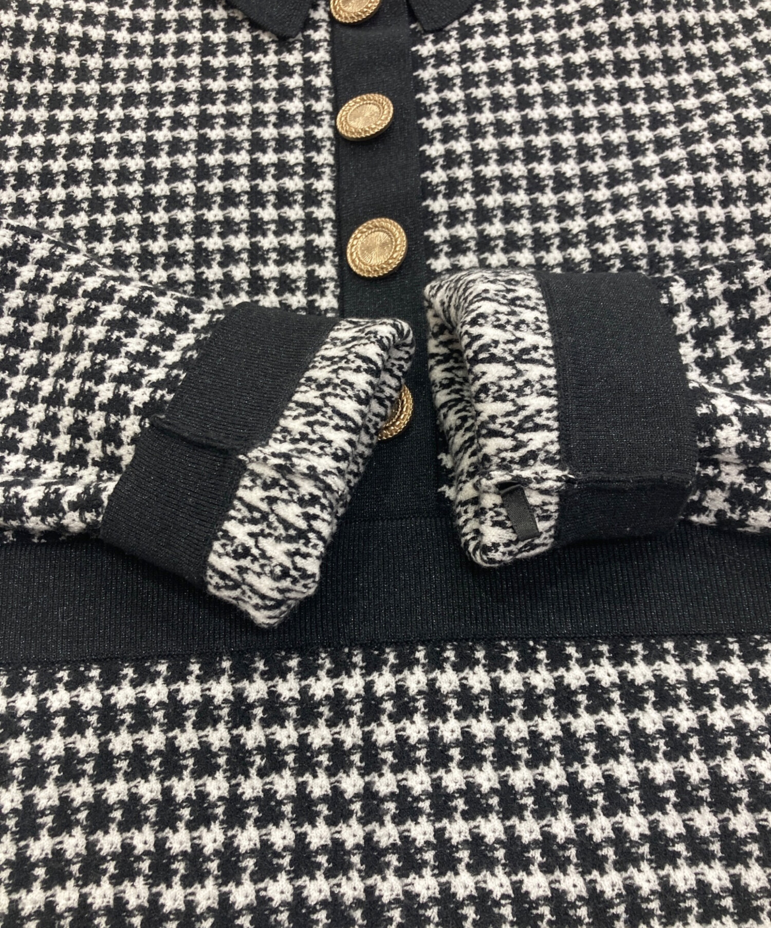 ワンピース BuckinghamHoundstoothKnitDress Herlipto ワンピース BuckinghamHoundstoothKnitDress Herlipto herlipto