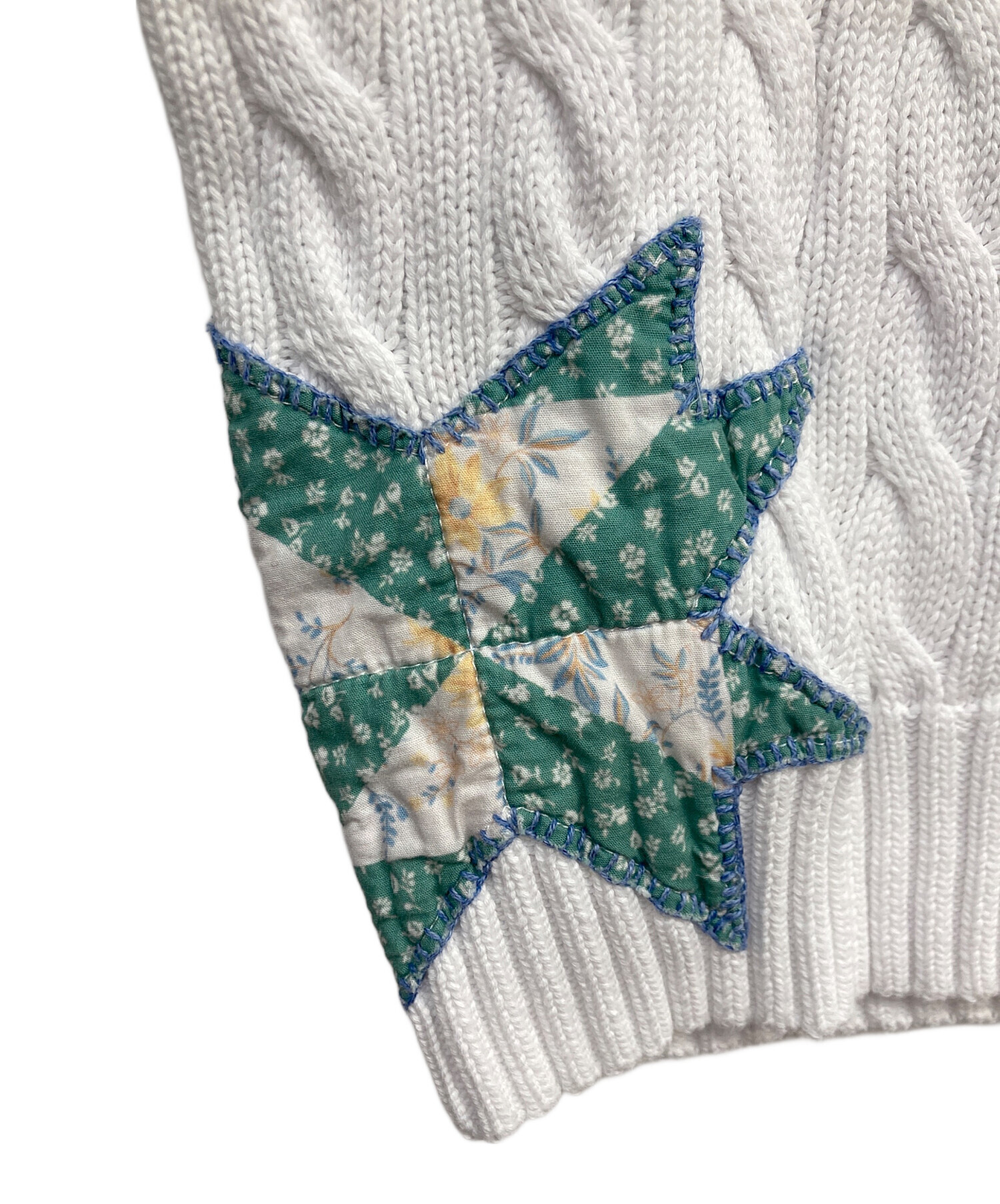 デニムアンドサプライラルフローレン ネイティブ柄 ニット パッチワーク XS デニムアンドサプライラルフローレン ネイティブ柄 ニット パッチワーク XS