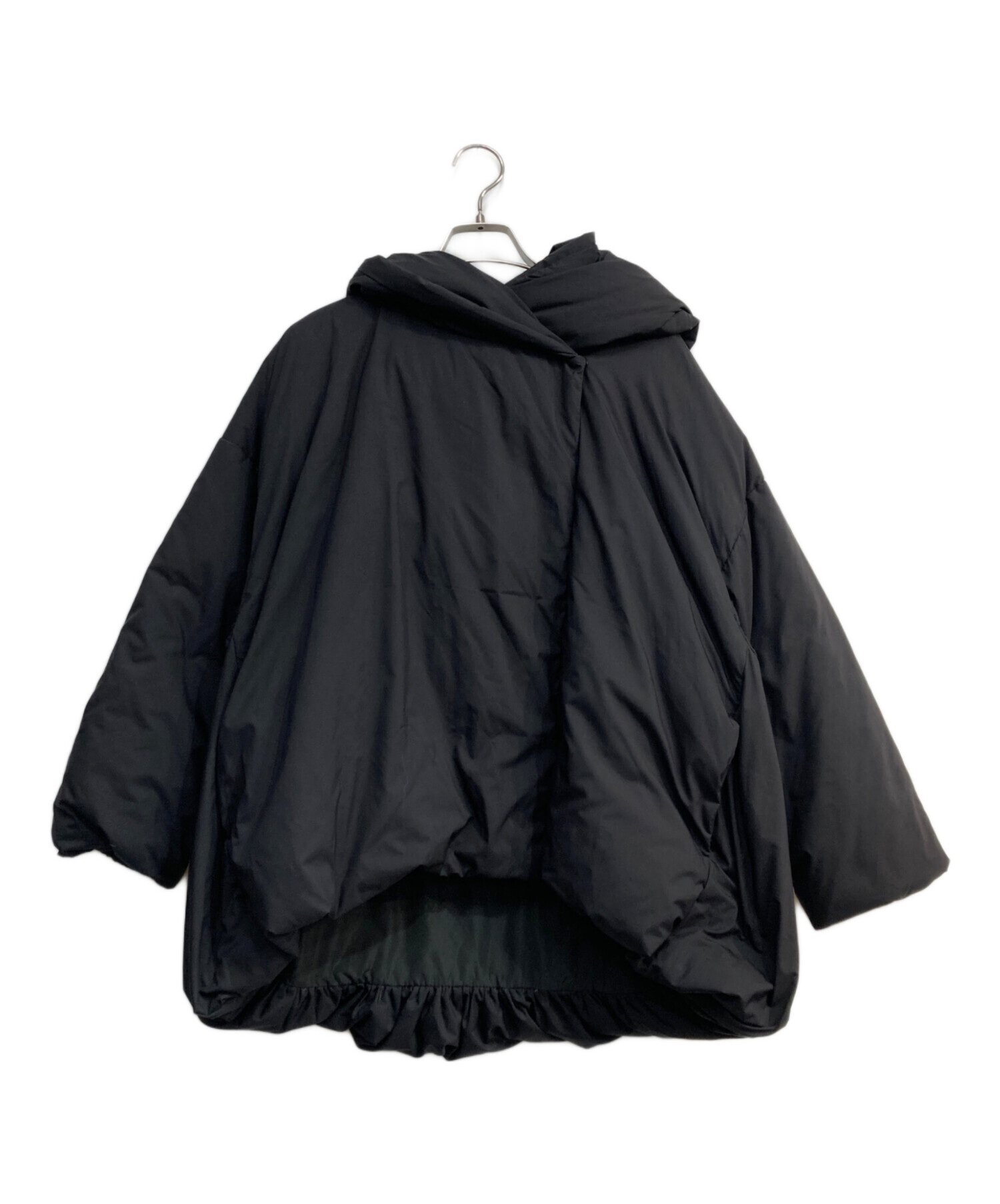 ミズイロインド　ダウンジャケット　黒 中古・古着通販】mizuiro-ind (ミズイロインド) フーデッドショート