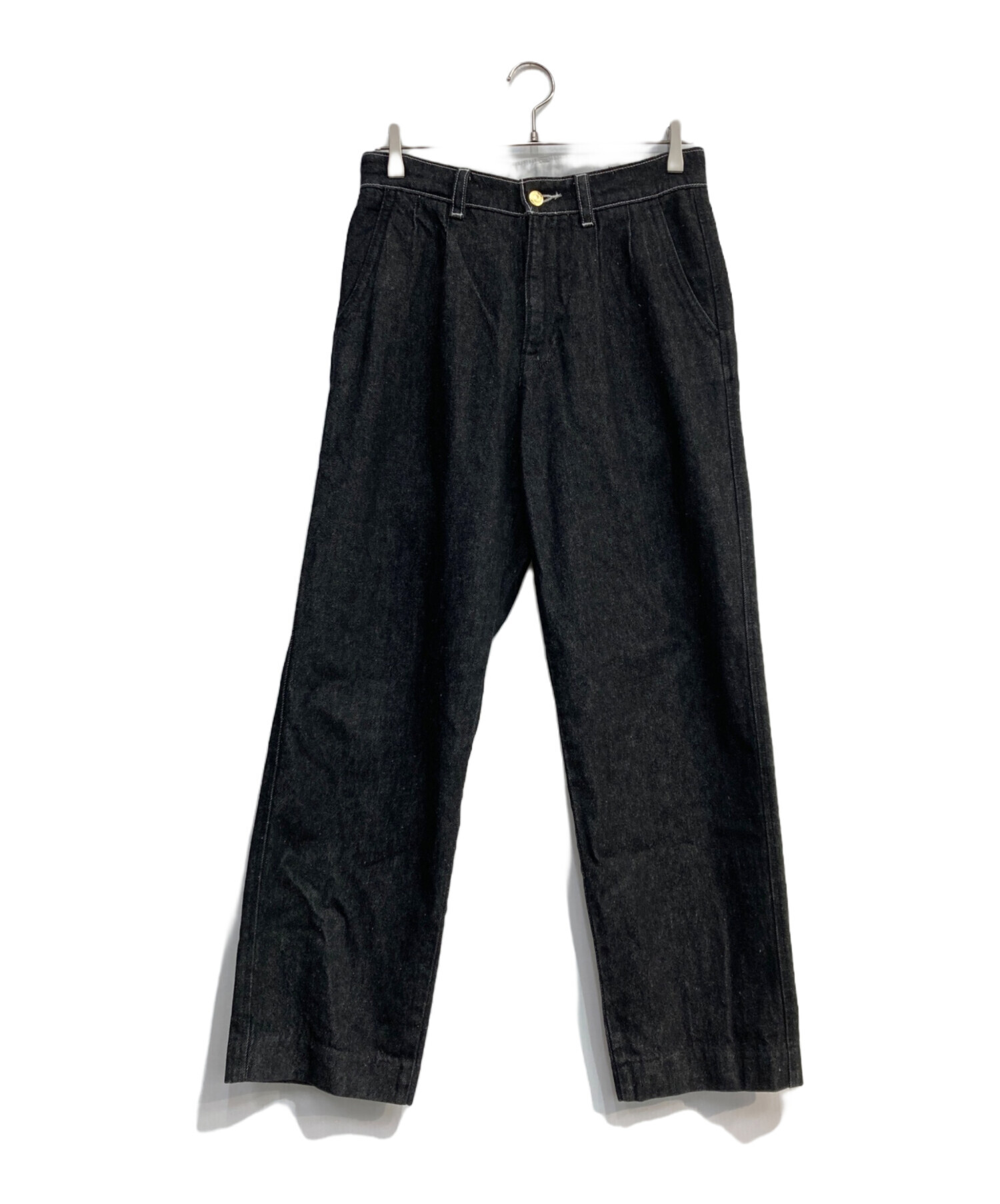 中古・古着通販】LEVI'S (リーバイス) タックデニムパンツ ブラック