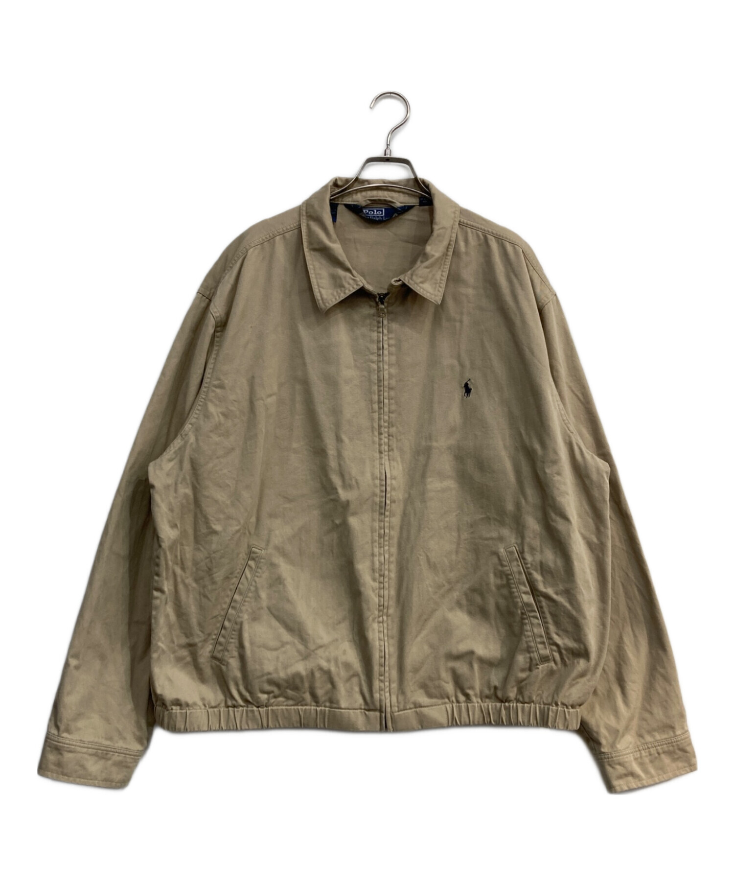 美品　POLO RALPH LAUREN スウィングトップ　ベージュ　XS POLO RALPH LAUREN (ポロラルフローレン) ワンポイントロゴ フルジップ