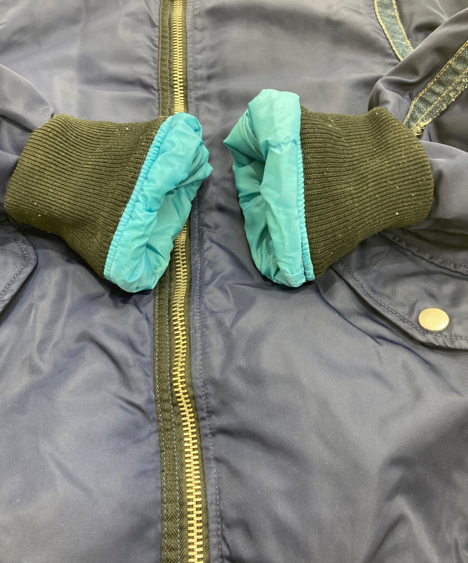中古・古着通販】DIESEL (ディーゼル) MA-1ジャケット ネイビー サイズ