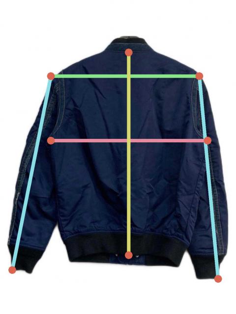 中古・古着通販】DIESEL (ディーゼル) MA-1ジャケット ネイビー サイズ
