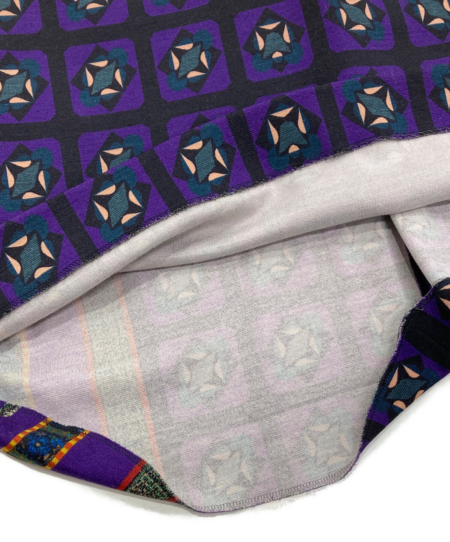 中古・古着通販】ETRO (エトロ) ウール×レーヨン総柄ワンピース 122