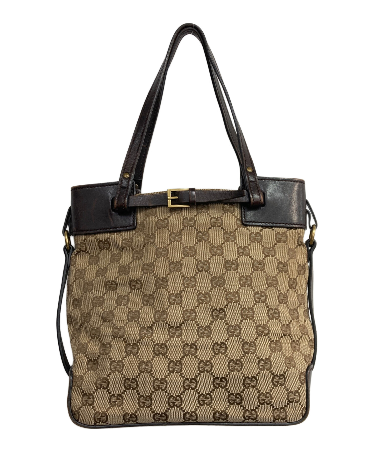 中古・古着通販】GUCCI (グッチ) GGキャンバス トートバッグ ベージュ