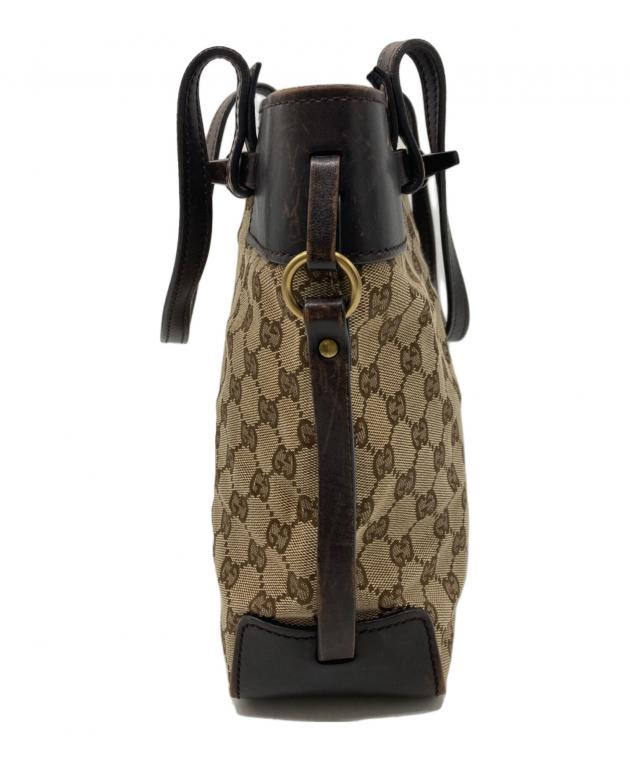 中古・古着通販】GUCCI (グッチ) GGキャンバス トートバッグ ベージュ