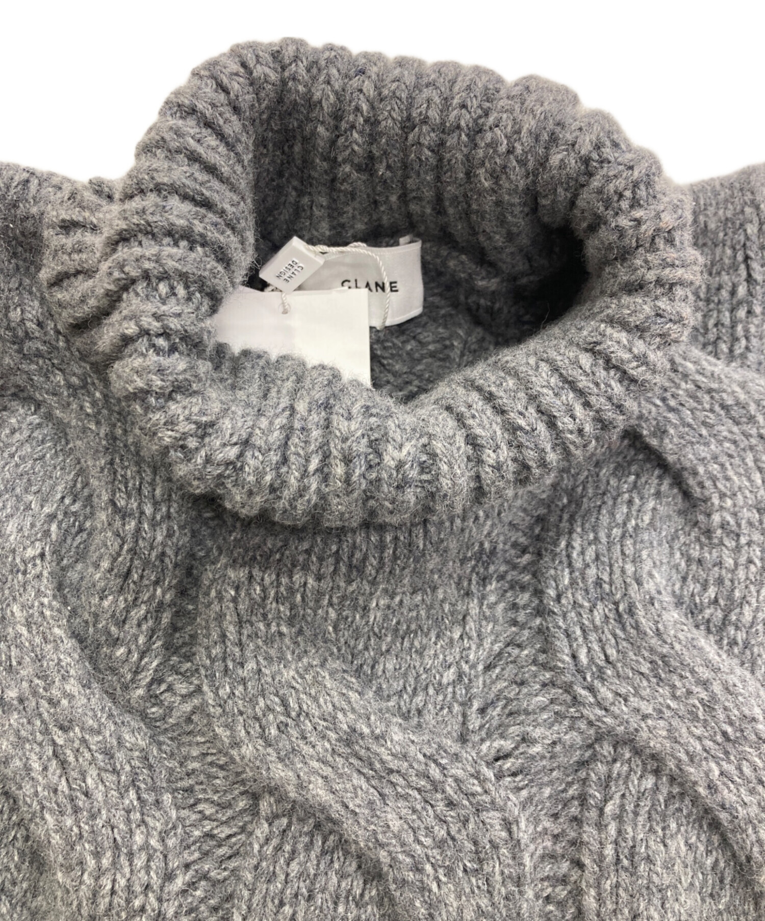 中古・古着通販】CLANE (クラネ) BIG CABLE OVER HAND KNIT TOPS