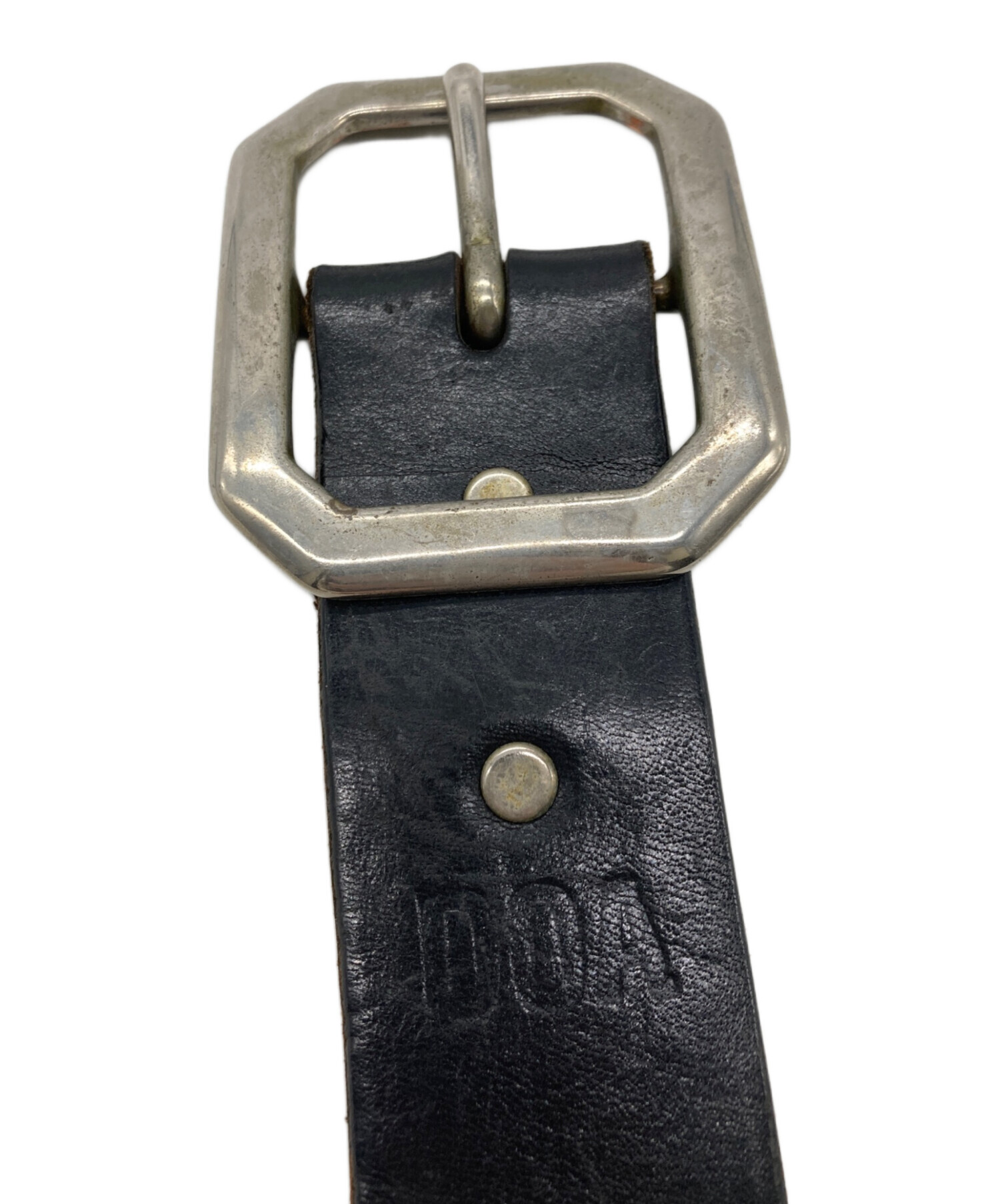 ◆ＤＯＡ◆ ディーオーエー 　　　スタッズベルト 中古・古着通販】DOA (ドア) スタッズレザーベルト ブラック｜ブランド