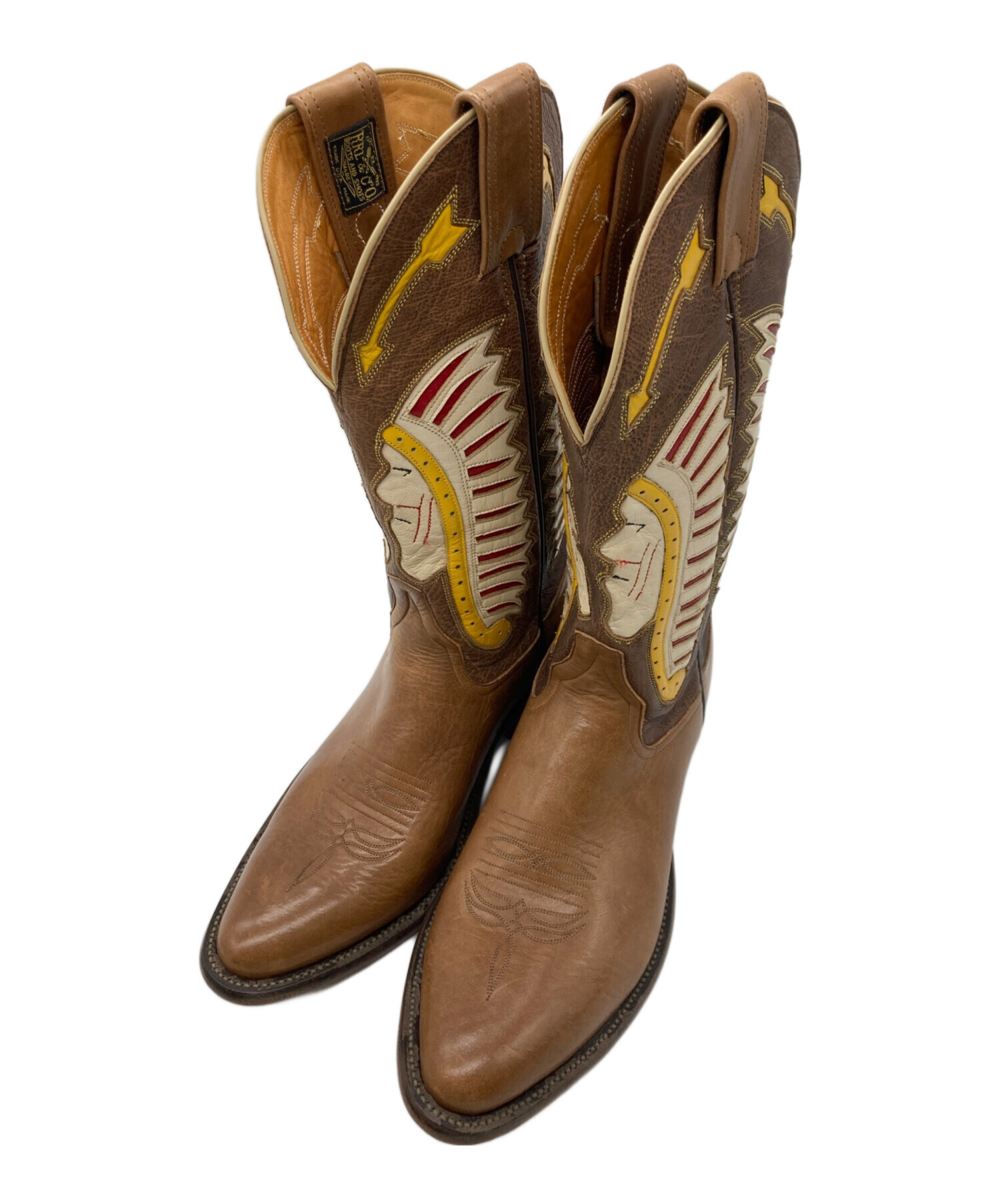 RRL ダブルアールエル　ミニチュア　ウエスタンブーツ 中古・古着通販】RRL (ダブルアールエル) ウエスタンブーツ ブラウン